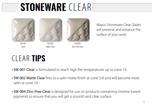 Mayco Stoneware Clear